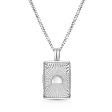 Load image into Gallery viewer, Mens Rising Sun Locket silver
