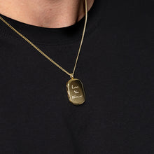 Load image into Gallery viewer, Men's Gold Oval Tag Locket
