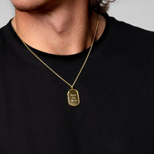 Load image into Gallery viewer, Men's Gold Oval Tag Locket
