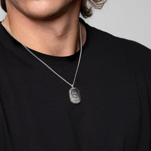 Load image into Gallery viewer, Men's Silver Oval Tag Locket
