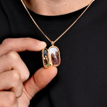 Load image into Gallery viewer, Men's Rose Gold Oval Tag Locket
