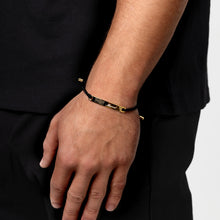 Load image into Gallery viewer, Fingerprint Name Plate Braided Bracelet - Gold
