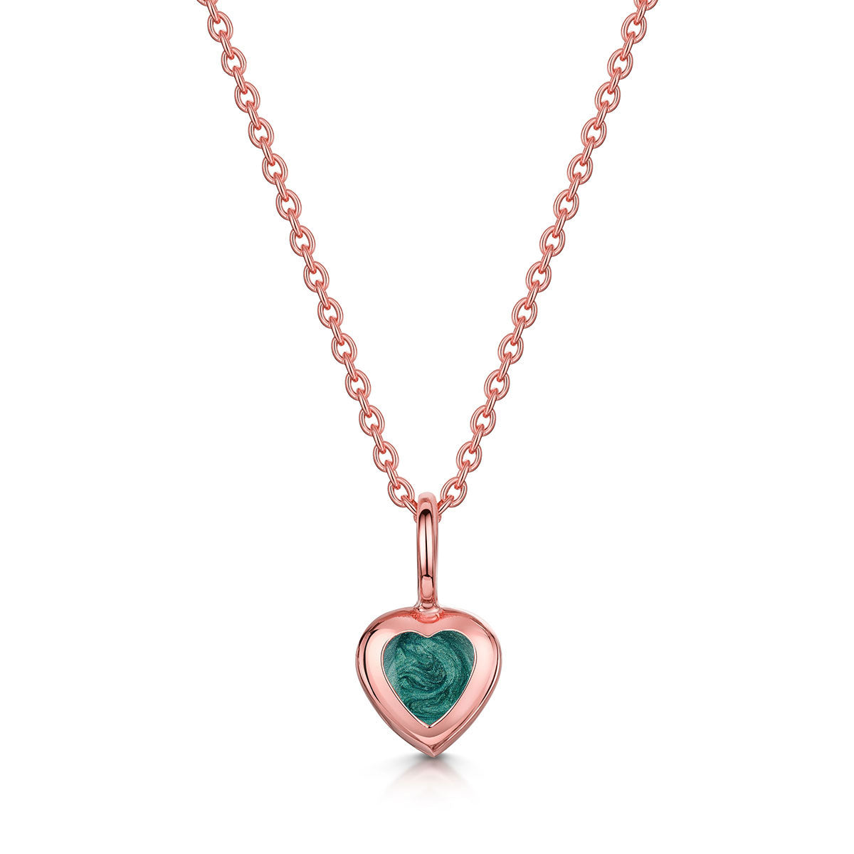 Little Heart Ashes Resin Pendant Rose Gold