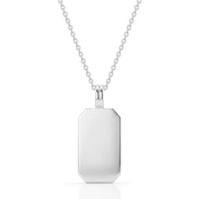 Load image into Gallery viewer, Octagonal Dog Tag Men’s Handwriting Necklace – 925 Solid Silver
