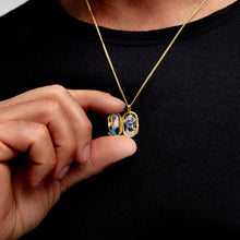 Load image into Gallery viewer, Men's Small Dog Tag Plain Locket - Gold
