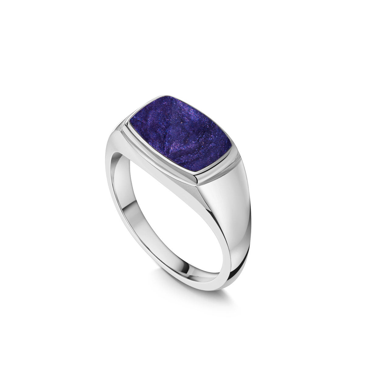 Rectangular Signet Ashes Resin Ring