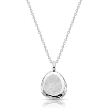Load image into Gallery viewer, Organic Fingerprint Pebble Necklace - Silver

