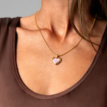 Load image into Gallery viewer, Organic Heart Ashes Resin Necklace - Gold
