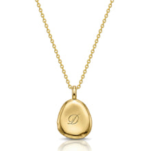 Load image into Gallery viewer, Organic Initial Pebble Necklace - Gold
