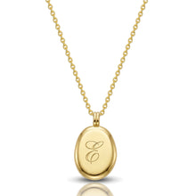 Load image into Gallery viewer, Organic Oval Initial Necklace - Gold

