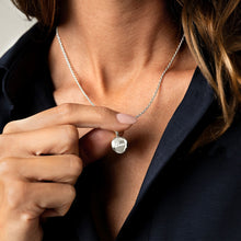 Load image into Gallery viewer, Organic Round Ashes Resin Necklace - Silver
