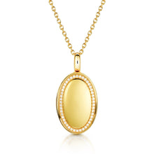 Load image into Gallery viewer, Oval Locket With Crystal Halo Gold
