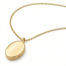Load image into Gallery viewer, Oval Resin Locket Necklace - Gold
