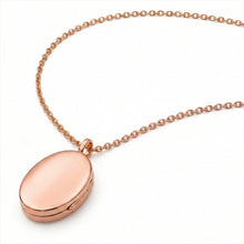 Load image into Gallery viewer, Oval Resin Locket Necklace - Rose Gold
