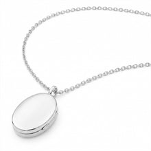 Load image into Gallery viewer, Oval Resin Locket Necklace - Silver
