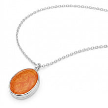 Load image into Gallery viewer, Oval Resin Locket Necklace - Silver
