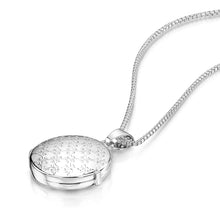 Load image into Gallery viewer, Italian Vine Engraving Personalised Round Locket – Silver
