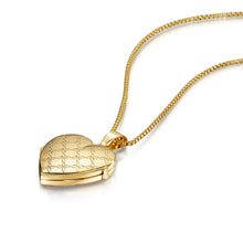 Load image into Gallery viewer, Italian Crossed Chains Personalised Heart Locket – Gold
