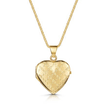 Load image into Gallery viewer, Italian Crossed Chains Personalised Heart Locket – Gold
