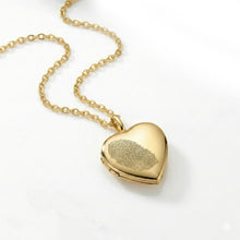 Load image into Gallery viewer, Heart Locket Gold Fingerprint
