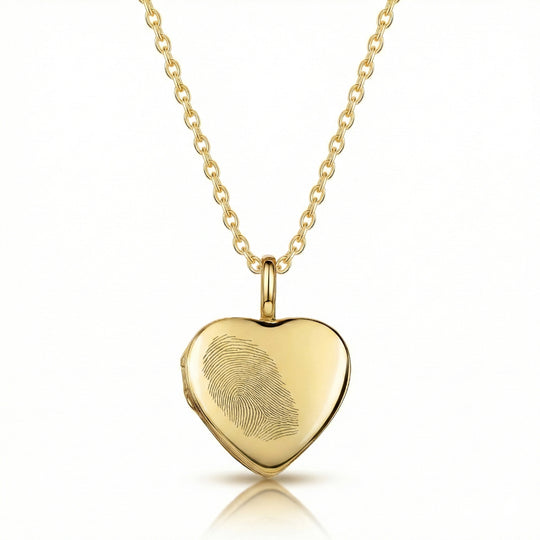 Heart Locket Gold Fingerprint