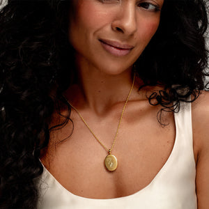 Birth Flower Personalised Locket - Gold
