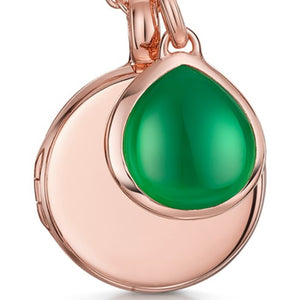 Green Onyx Gemstone - Rose Gold