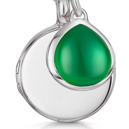 Green Onyx Gemstone - Silver
