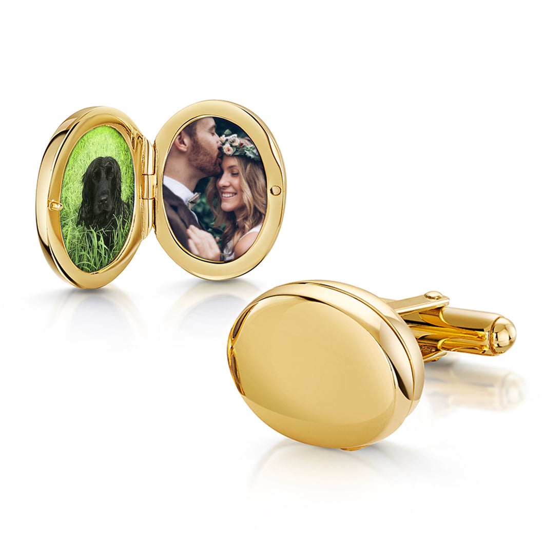 Locket Cufflinks - Gold