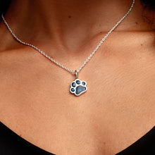 Load image into Gallery viewer, Paw Print Ashes Resin Pendant - Silver
