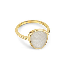 Load image into Gallery viewer, Pebble Ashes Resin Ring - Gold
