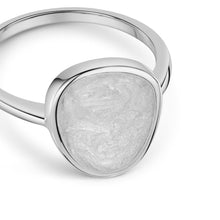 Load image into Gallery viewer, Pebble Ashes Resin Ring - Silver
