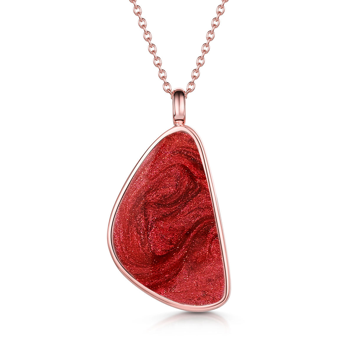 Pebble Ashes Necklace Rose Gold