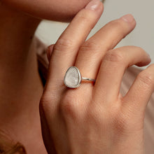 Load image into Gallery viewer, Pebble Ashes Resin Ring - Silver
