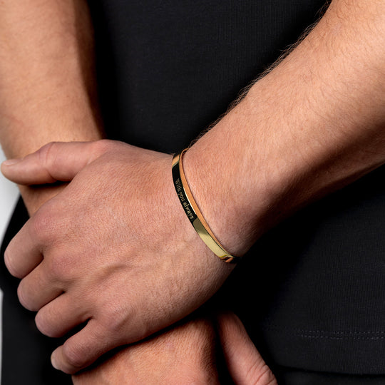 Men's Cuff Bracelet Urn - Gold