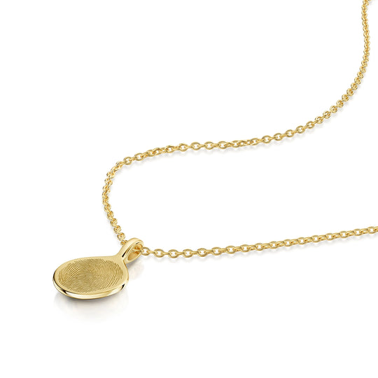 Pressed Fingerprint Pendant Gold