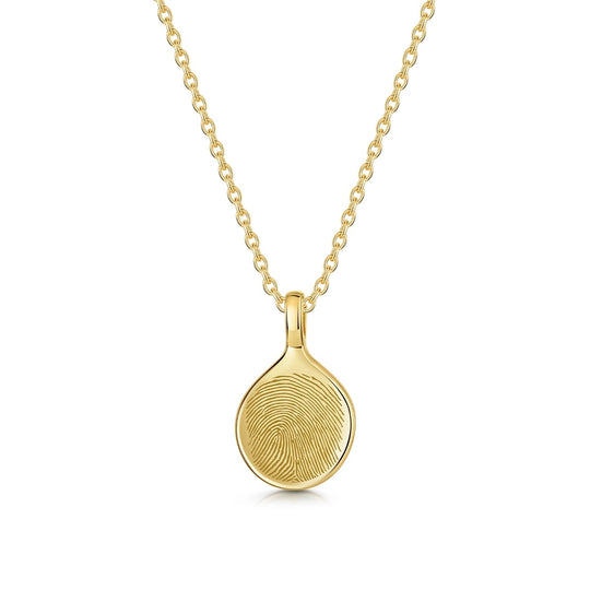 Pressed Fingerprint Pendant Gold