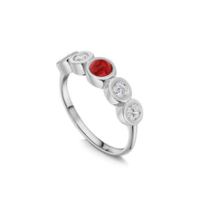 Load image into Gallery viewer, Crystal-Chain Ashes Resin Ring - Silver
