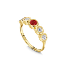 Load image into Gallery viewer, Crystal-Chain Ashes Resin Ring Gold

