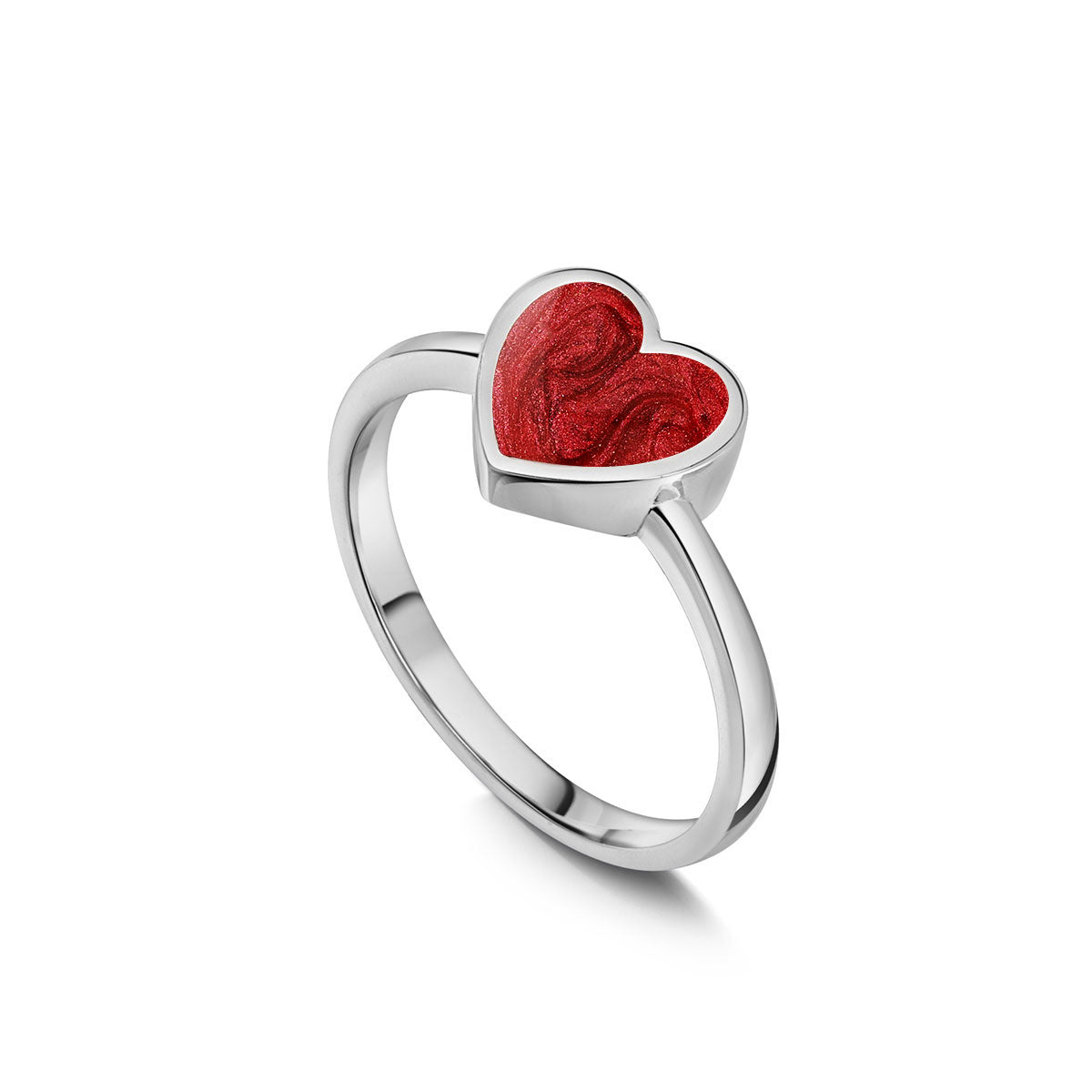 Heart Ashes Resin Ring Plain Band