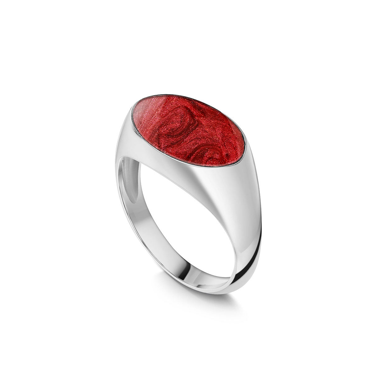 Large Oval Signet Ashes Resin Ring
