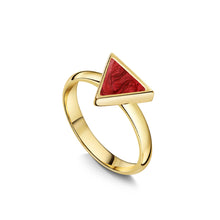 Load image into Gallery viewer, Triangular Ashes Resin Ring - Gold
