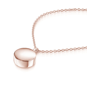 Small Round Urn Ashes Necklace – Rose Gold