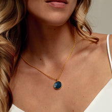 Load image into Gallery viewer, Round Ashes Resin Necklace - Solid 14k Gold
