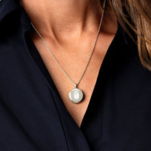 Load image into Gallery viewer, Round Fingerprint Personalised Locket - Silver
