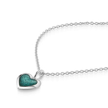 Load image into Gallery viewer, Rounded Heart Ashes Resin Pendant - Silver
