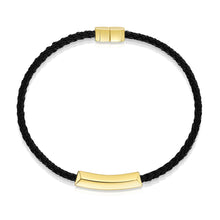 Load image into Gallery viewer, Men&#39;s Braided Double Cord Bracelet With Ingot Urn - Gold
