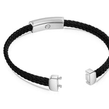 Load image into Gallery viewer, Men&#39;s Braided Double Cord Bracelet With Ingot Urn - Silver
