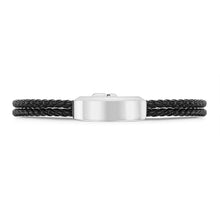 Load image into Gallery viewer, Men&#39;s Braided Double Cord Bracelet With Ingot Urn - Silver
