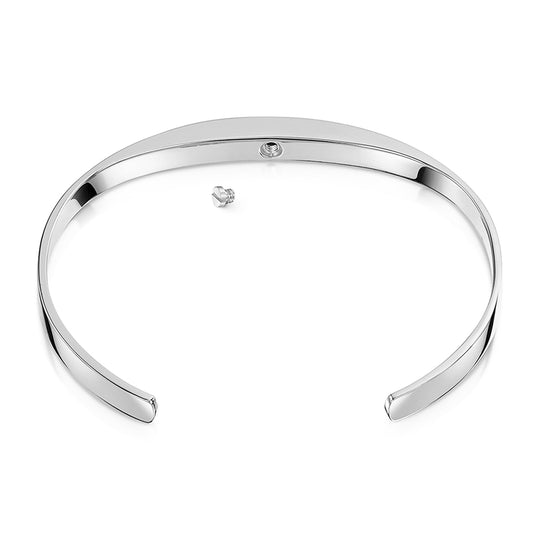 Men's Cuff Bracelet Urn - Silver